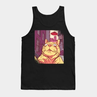 meme of a cat taking a selfie Tank Top